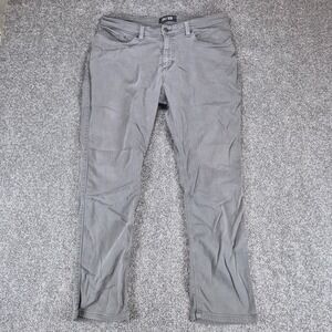 DU/ER No Sweat N2X Relaxed Taper Pants Mens 36x30 Gray Stretch DUER